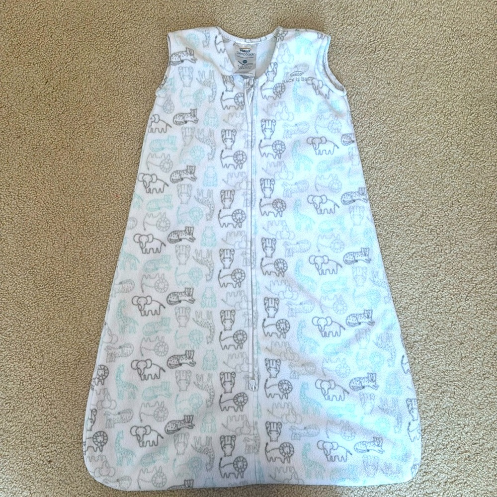 Fleece HALO sleep sack zipper medium 6-12 months GUC